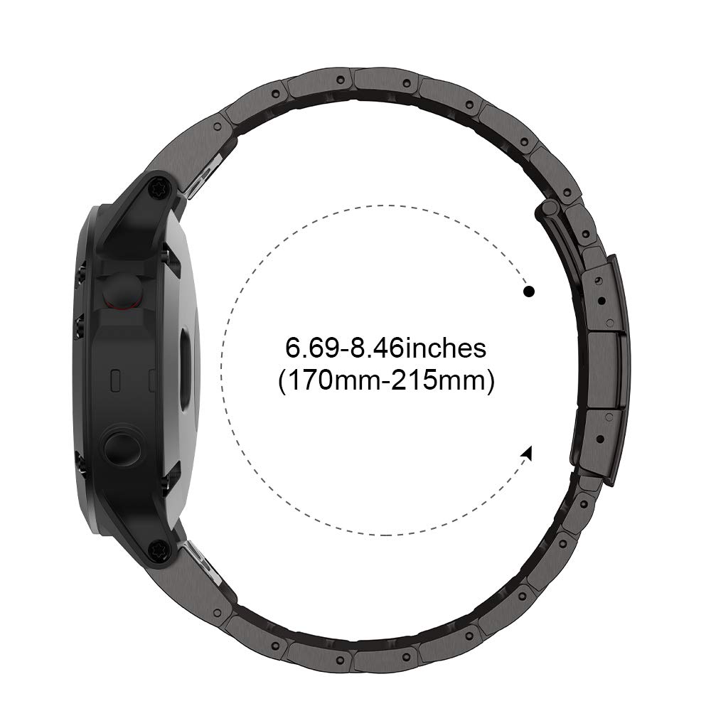 Pulsera de Aleación de Titanio Compatible con Fenix 6 Correa de Liberación Rápida de 22mm para Fenix 6 Pro/Fenix 5/Forerunner 935 Smart Watch