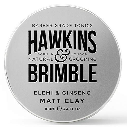 Hawkins & Brimble Matt Clay 100ml/ 3.4 fl oz - Non Greasy Matte Hair Styling For Men | Softens and Allows for Restyling | Naturally Fragranced Awarding Winning Products Hawkins & Brimble Matt Clay 100ml/ 3.4 fl oz - Non Greasy Matte Hair Styling For Men | Softens and Allows for Restyling | Naturally Fragranced Awarding Winning Products
