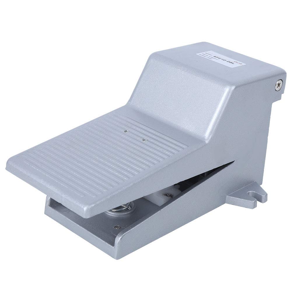 Fafeicy 4F210-08L Foot Valve, 2-Position 5-Way Aluminum Pedal, Directional with Cover Lock, Direct Acting, with Water Pressure Foot Control Switch, Manual Valve