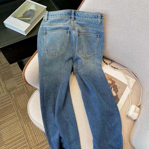Rhinestone Jeans Men Y2k All Over Rhinestone Jeans Men Shiny High Waisted Straight Leg Denim Pants Loose Fit3
