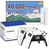Retro Gaming Console with 40,000+ Classic Games, 23 Emulators, Dual 2.4GHz Wireless Controllers, 4K HD Output, Save & Load Function, Plug & Play, Compatible with TV/PC/Projector, 64GB
