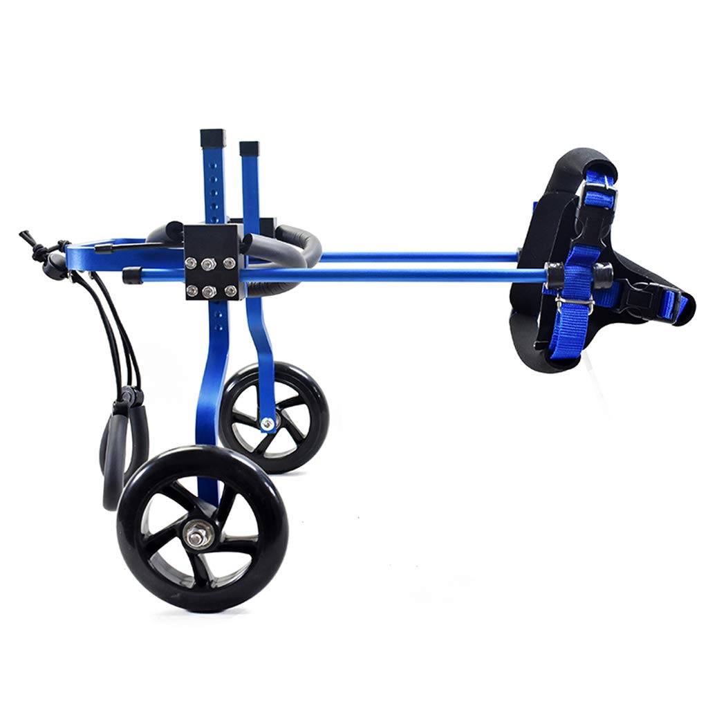 Aluminiumlegierung Doppelrad Haustier Rollstuhl Behinderte Haustier Roller Hund Hilfsmittel Hinterbein Rehabilitation Hilfsauto für Erwachsene Katzen Kleine Hunde Hündchen Welpe