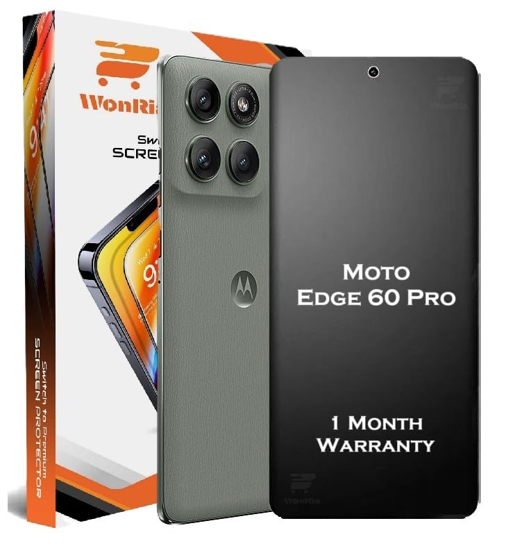 Image of WonRia Pack 1 - Matte Screen Guard Protector For Motorola Edge 60 Pro 5G Unbreakable Membrane | Flexible TPU Matte Film | Edge to Edge Installation Kit | Transparent