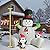 7 FT Inflatable Christma Decorations, Inflatable Snowman with Penguins, Christmas Blow Ups Yard Decorations with Colorful LED Lights, Christmas Inflatables for Garden Lawn Xmas Holiday