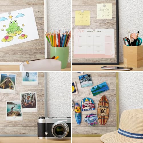 Tablón de anuncios magnético 80x60 de acero dorado para notas de pared 4