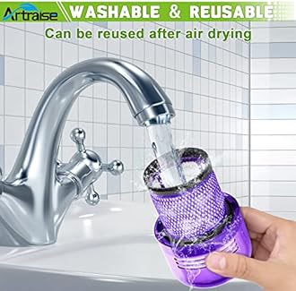 Vacuum Filter Replacement Parts Compatible with Dyson V15 V15s Detect, V11 Torque Drive V11 Animal V11 Complete V11 Extra Submarine Vacuums, Compare to Part 970013-02 (3 Pack Filters)