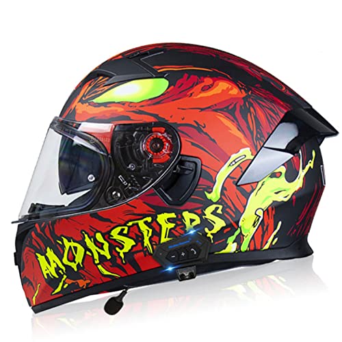 Casque moto intégral Bluetooth avec double visière anti-buée homologué ECE scooter