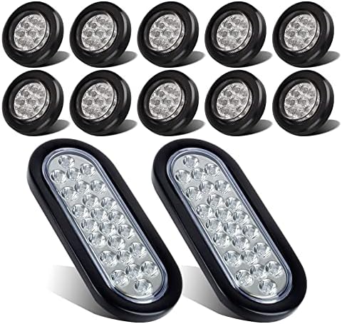 ONE Amber Clear Mini Oval 2 Diode 2 X 3/4 Clearance Marker Trailer Truck Light - Foto 6