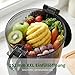 Entsafter Slow Juicer 400W, 152 mm Extra Großer Einfüllschacht für Ganze Früchte und Gemüse, Hohe Saftausbeute, 3-in-1 Sieb (Saft, Sorbet, Nussmilch), BPA-frei, Spülmaschinengeeignet, 1,8L