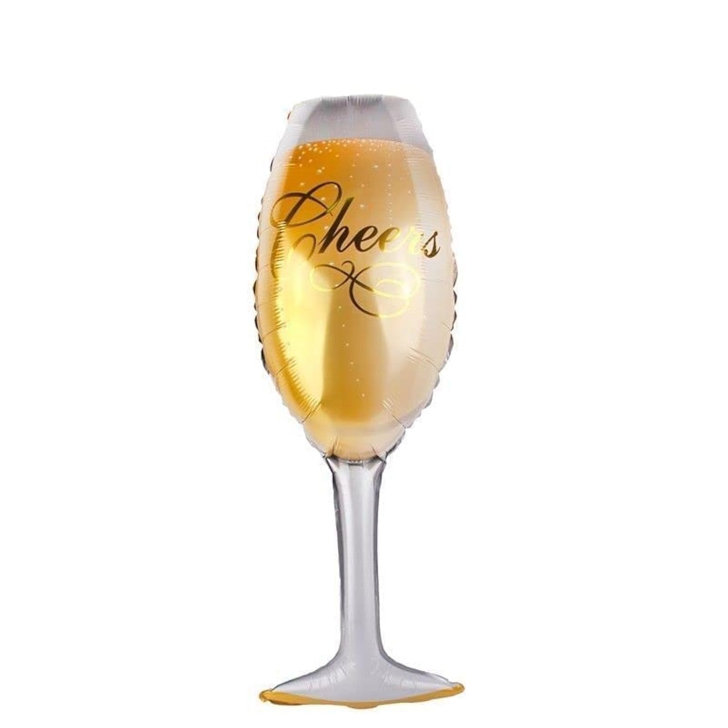 Fizz Glass Foil Balloon, 86cm (2 pack), Gold