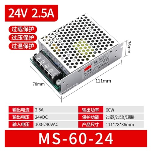 Alimentation à découpage 12V 24V MS-60-24 pour transformateur CC - 3