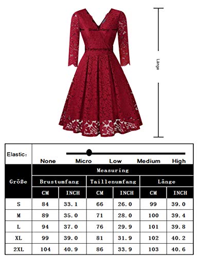 KOJOOIN Feestelijke jurk voor dames, jaren '50-jurk, avondjurk, vintage, baljurk, korte A-lijn, cocktailjurk (maat 34-48) (herbruikbare verpakking) - Image 8