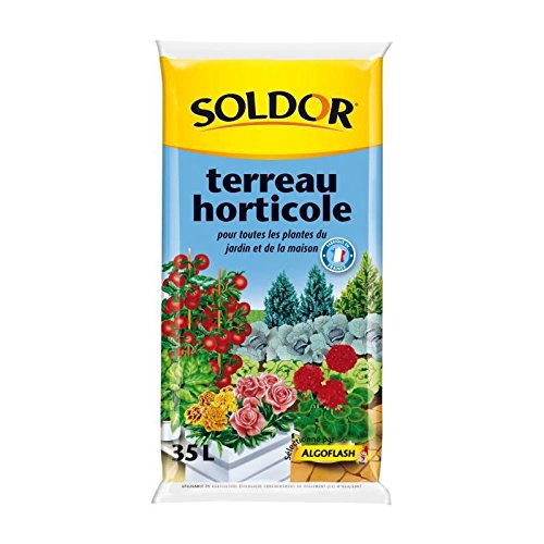 SOLDOR Terreau horticole pour toutesLes plantes du jardin et de la maison - 35L