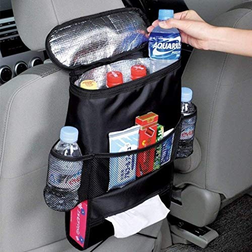 GUIGSI Bolsa de Almacenamiento para Bolsa de Asiento Trasero para automóvil con Aislamiento multibolsillo Resistente al Desgaste Organizadores para Coche