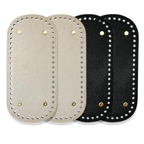 4 pezzi Fondo Borsa Uncinetto, Fondo del Borse, Fondo Borsa in Pelle PU, Basi per borse, Fondi per Borse Uncinetto, Accessori fai da te per borsa, borsa a tracolla, portafoglio che fa forniture