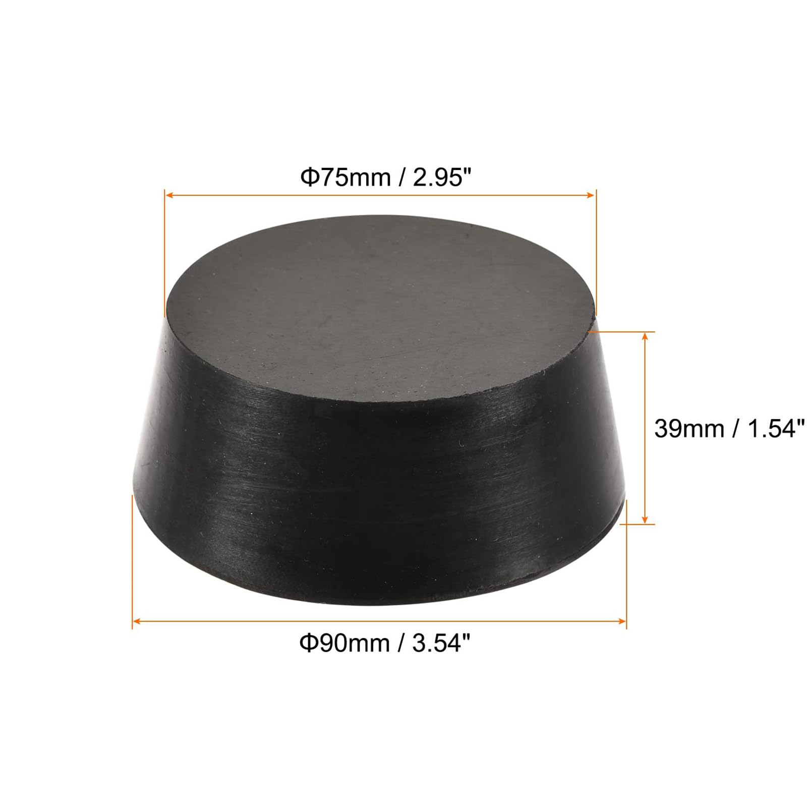 TOP-VIGOR 3Pcs Rubber Tapered Plug, 75mm to 90mm Solid Silicone Stopper - Image 2