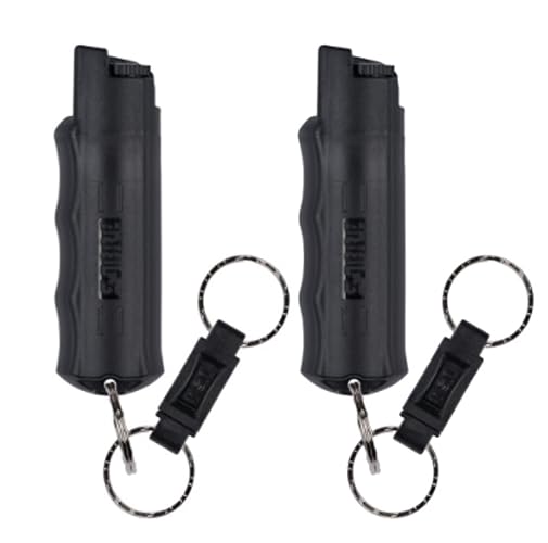 Sabre Pepper Spray - Quick Release Keychain for Easy Carry & Fast Access, Max Police Strength Self Defense OC Spray with UV Dye, 10 Sec. Spray Time, Finger Grip - Faster Aim,0.54 fl oz, Secure Safety