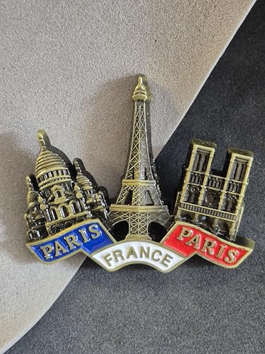 Image of DT DECTONE Regular Metal Fridge Magnet, France, Paris 3D Metal Magnet for Fridge, Study Table, Office Desk, Premium Gift, Best Home Decor Item for Travel Enthusiasts , 1 Pack