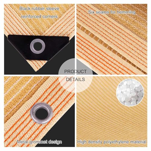 Toldo transpirable beige anti-UV con 95% de protección solar 2