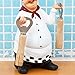 FishMM Resin Decorative Ornaments,Kitchen Decor,Cook Statue,French Chef Figurines with Beer Opener