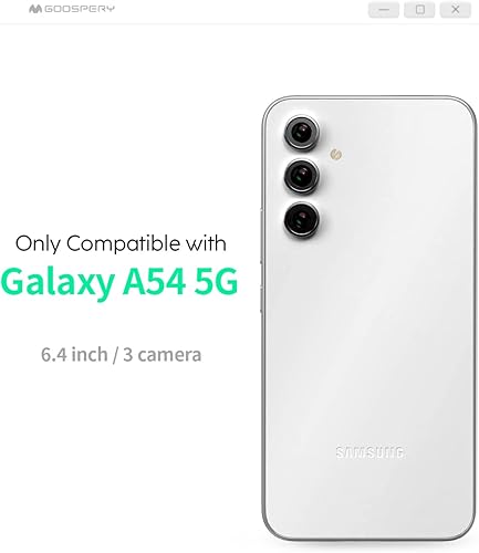 Miniatura 6 de GOOSPERY Funda de silicona líquida diseñada para Galaxy A54 5G, sedosa, suave al tacto, protección de cuerpo completo, a prueba de golpes, con forro