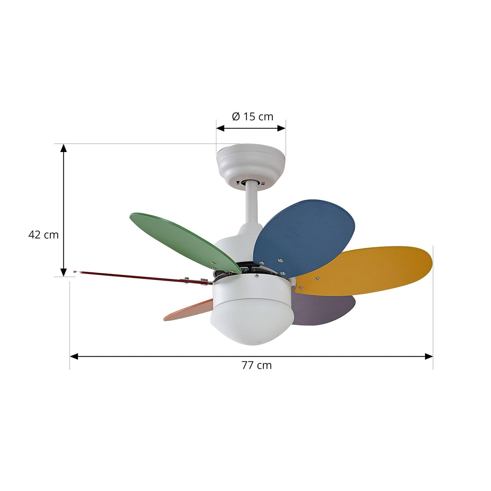 Lindby ventilador de techo con luz en color, blanco, lámpara | e27, moderno, de madera, con mando a distancia, con mando a distancia para sala de estar, salón, habitación infantil