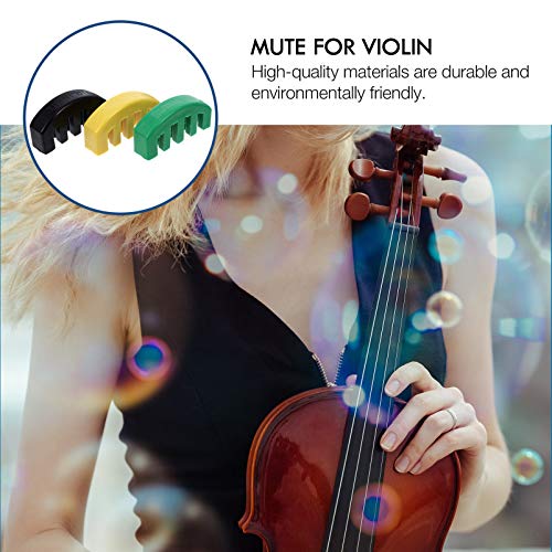 EXCEART 3Pcs Borracha Violino Mudo Garra Estilo Silenciador de Violino de Prática para Controle de V