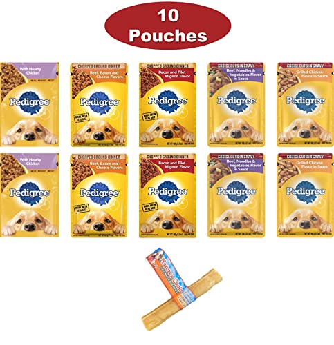 Pedigree Canine Meals Moist Bundle, Alternative cuts in Gravy. Selection Pack contains 10 Pouches in Complete, (02 Every Taste).Plus a Natures Alternative Stick and Booklet Pedigree Canine Meals Moist Bundle, Alternative cuts in Gravy. Selection Pack contains 10 Pouches in Complete, (02 Every Taste).Plus a Natures Alternative Stick and Booklet
