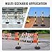 VEVOR Adjustable Traffic Delineator Post Cones, 2 Pack, Traffic Safety Delineator Barrier with Fillable Base 8FT Chain, for Traffic Control Warning Parking Lot Construction Caution Roads, Yellow&Black