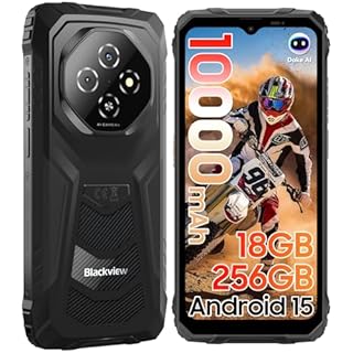 Blackview Fort 1 Rugged Smartphone Android 15, Batteria 10000mAh Telefono Indistruttibile, Gemini AI, 18(6+12) GB+256GB/2TB TF Celluare Antiurto, 6.56" HD+, 4G/NFC/OTG/Fingerprint/GPS/2 Anni Garanzia