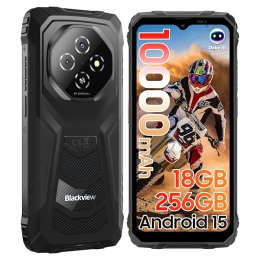 Blackview Fort 1 (18+256) Outdoor Handy Ohne Vertrag 10000mAh, Android 15 Outdoor Smartphone, 6.56" 90Hz Ultradünn baustellenhandy, IP69K Wasserdicht, NFC/GPS/Gemini AI/Fingerabdruck/Glove Mode