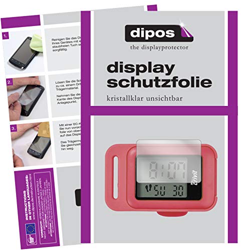dipos I 2X Protector de Pantalla Compatible con CRIVIT Schrittzähler pelicula Protectora Claro