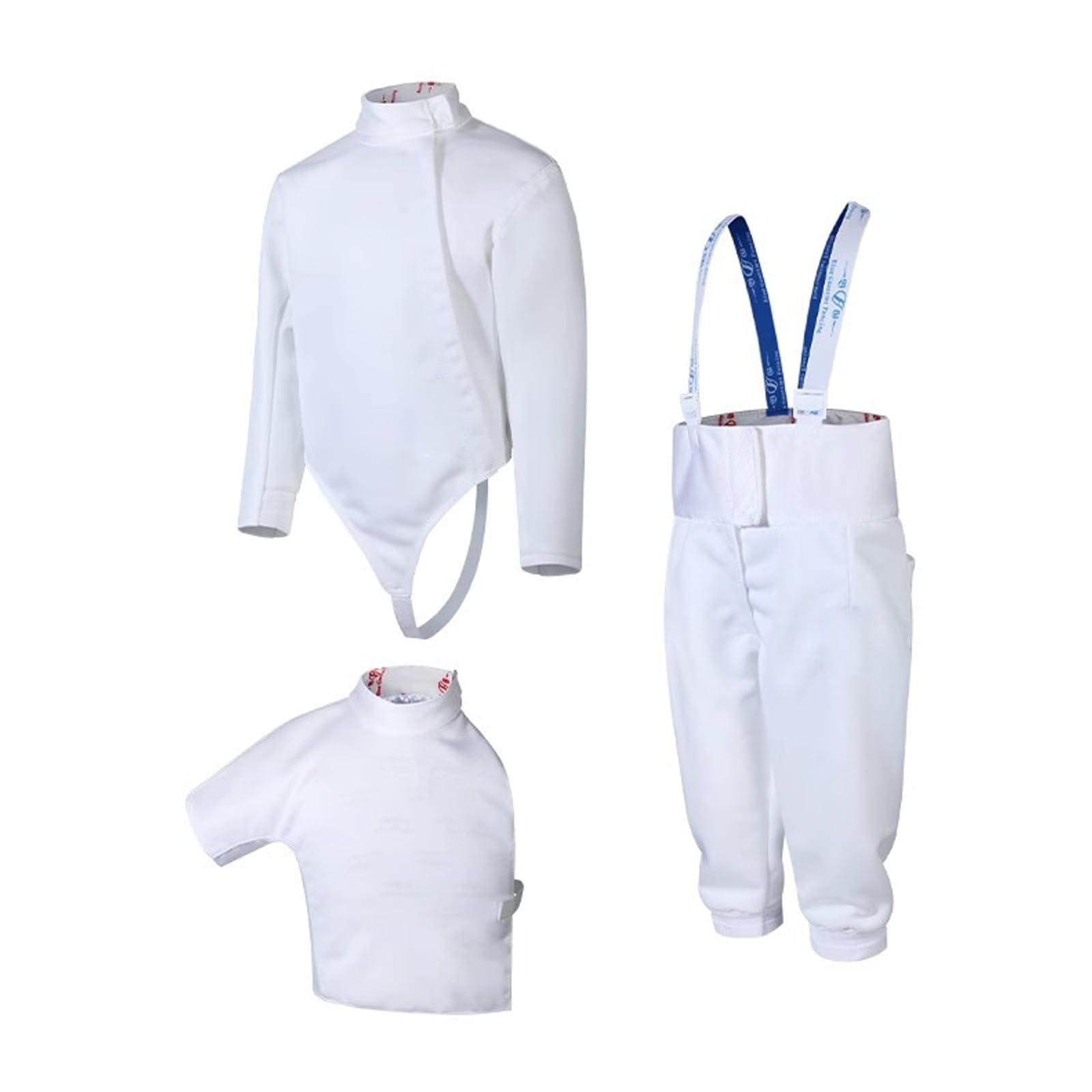Attrezzatura da Scherma 450N, Set da Scherma Antiforatura da 3 Pezzi, Giacca, Gilet, Pantaloni, Adulti e Bambini, Fioretto(Right Hand,46#)