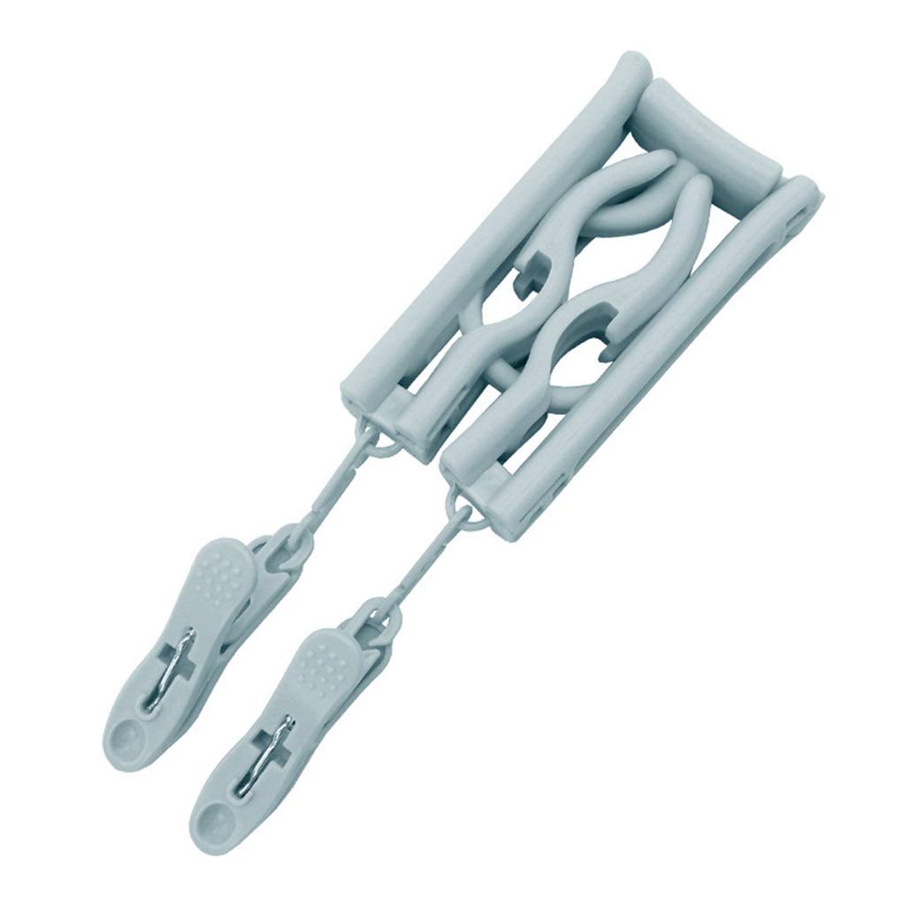MOBYGKFY Travel Folding Hanger Multi-function Portable with Clip Plastic Non-slip Hanger Travel Saving Space Household Items(A)