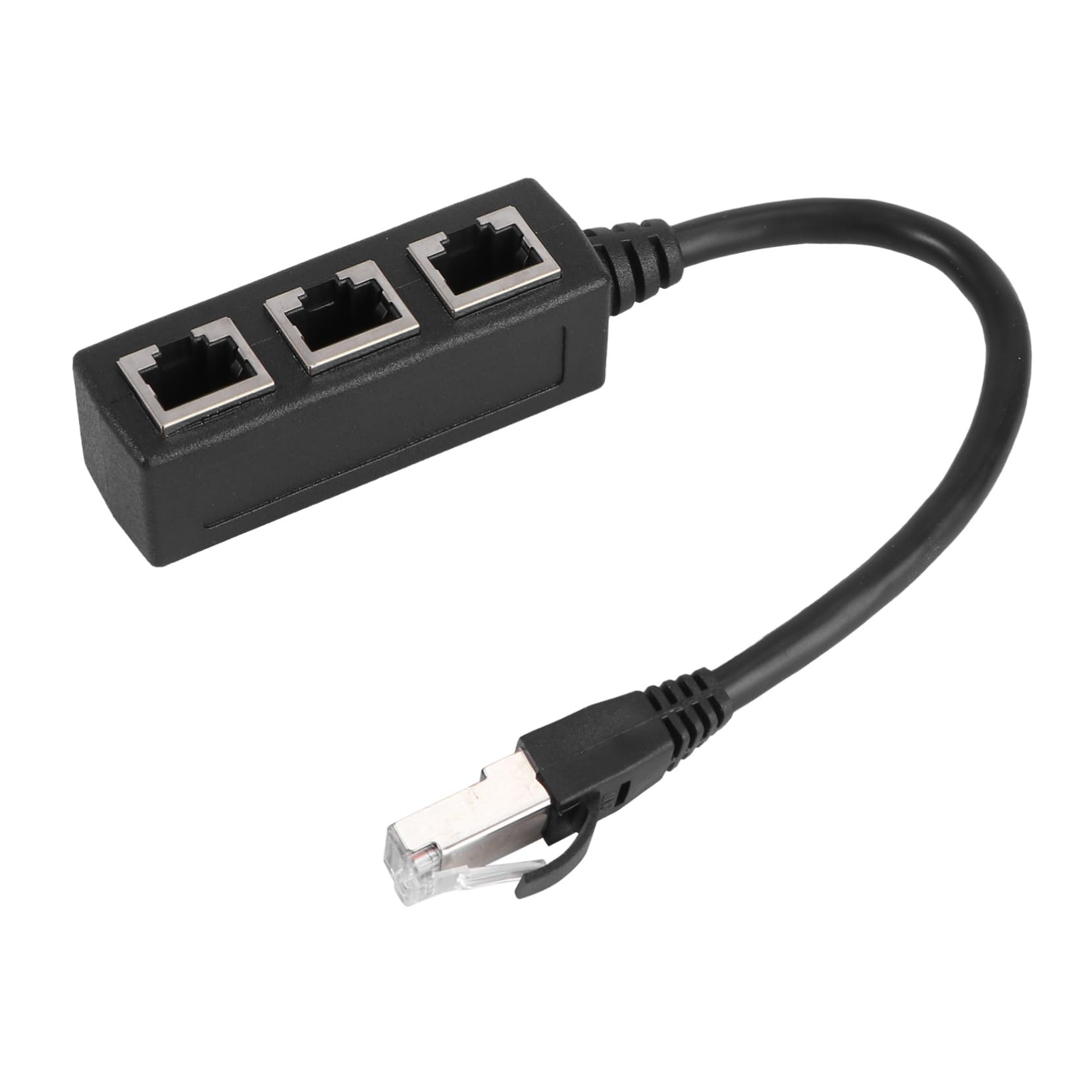 HOMOCONO Ethernet Cable Splitter Adapter Male to Female Ports Network Connector for LAN Black Random Interface Style Extends Connection to Multiple Devices