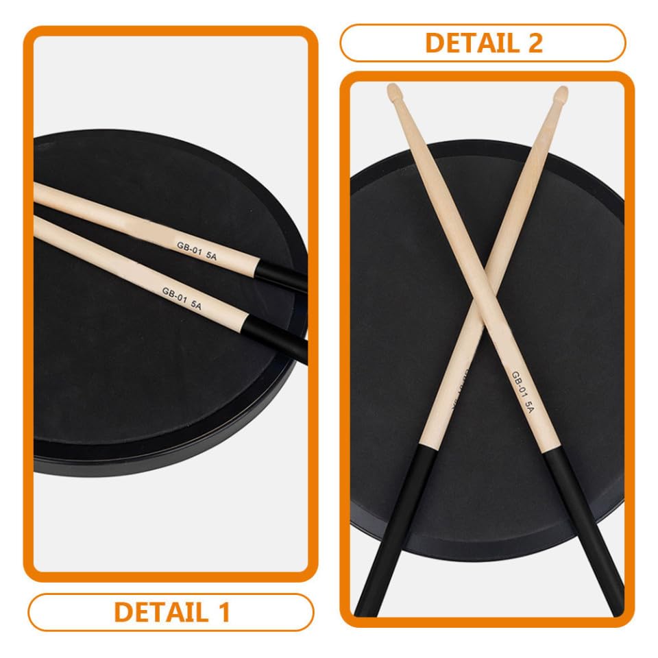 Baquetas de madera BESPORTBLE 5A 3 pares negras miniatura 7