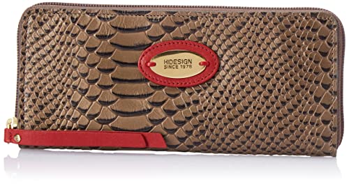 Image of Hidesign womens EE TERESA WI Medium Metallic Red I Zip Around