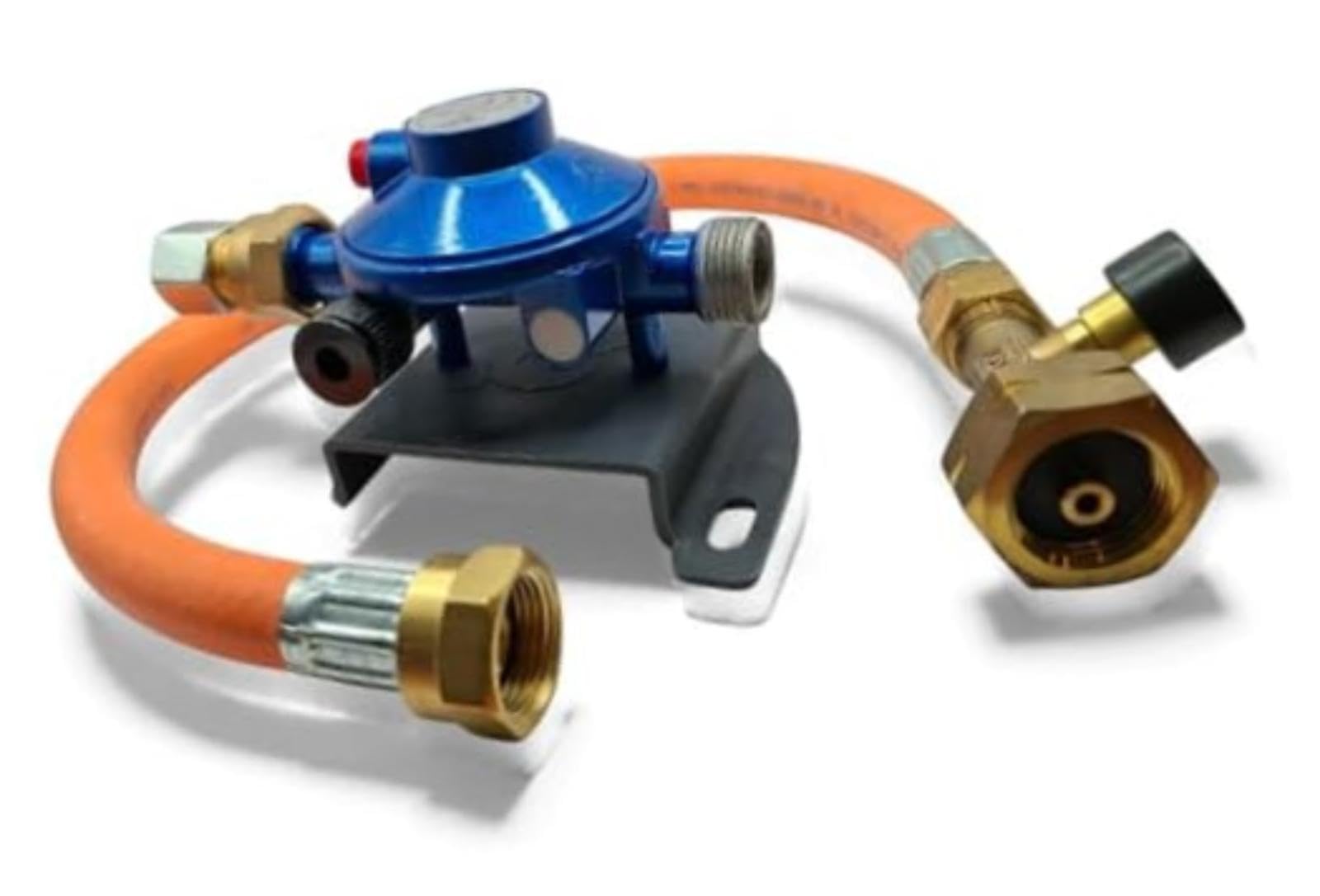 Reduktor gazu Lpg 30Mbar 10Mm z 450Mm G5 W21.8 Zestaw zestawu do przyczep kempingowych z pigtailem, do samochodu kempingowego elastyczna rura wydechowa