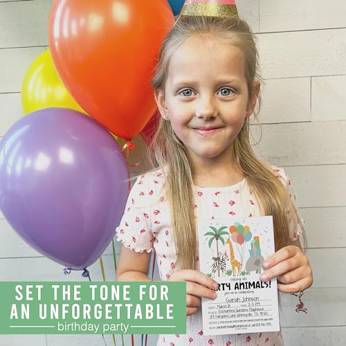 Invitación de fiesta infantil Safari Hadley Designs en cartulina para rellenar 2