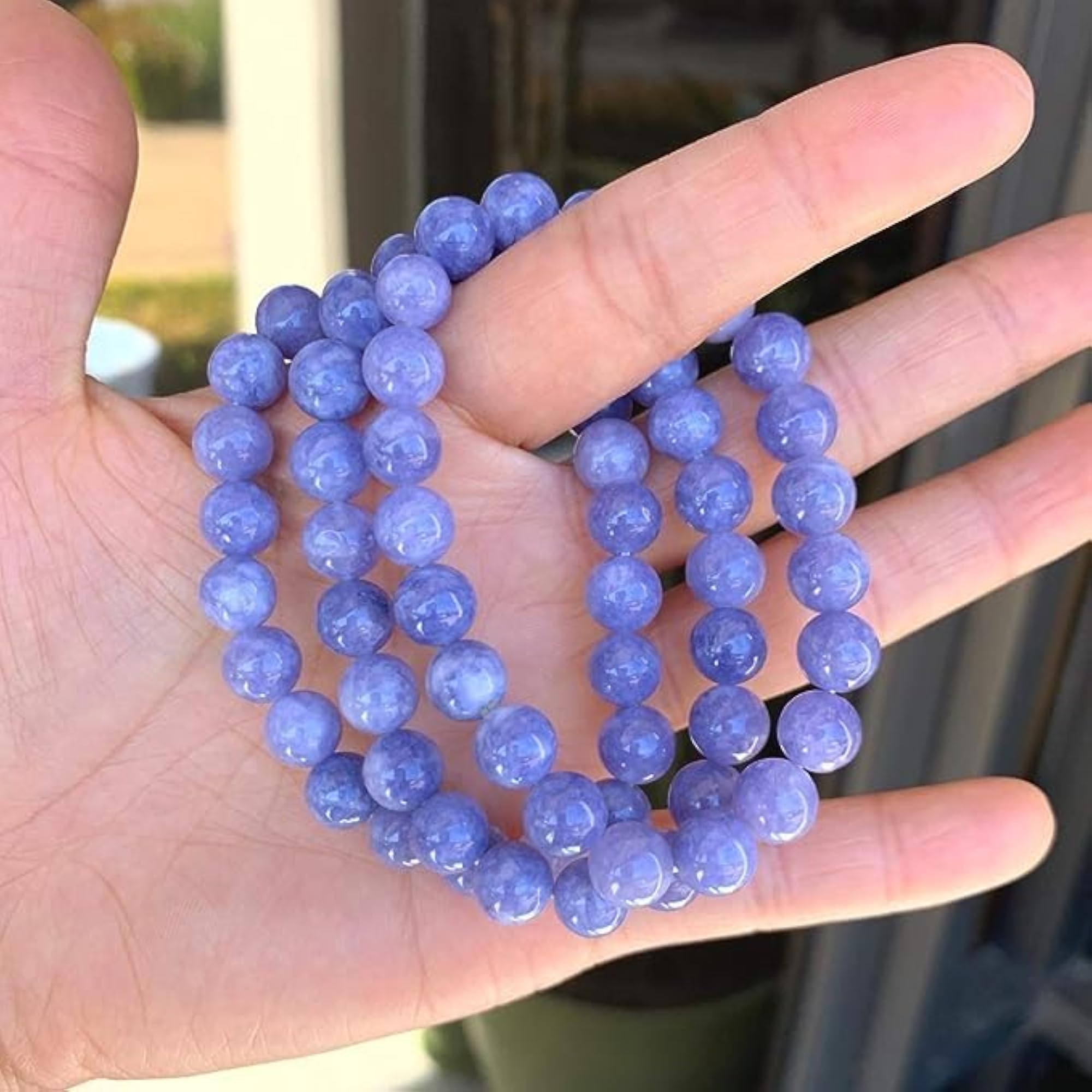 BLESSING CRYSTAL Genuine Tanzanite Beaded Bracelet, Gift for All