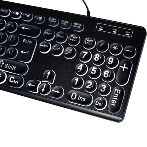 Grand clavier d'ordinateur rétroéclairé USB pour basse vision avec 104 touches LED