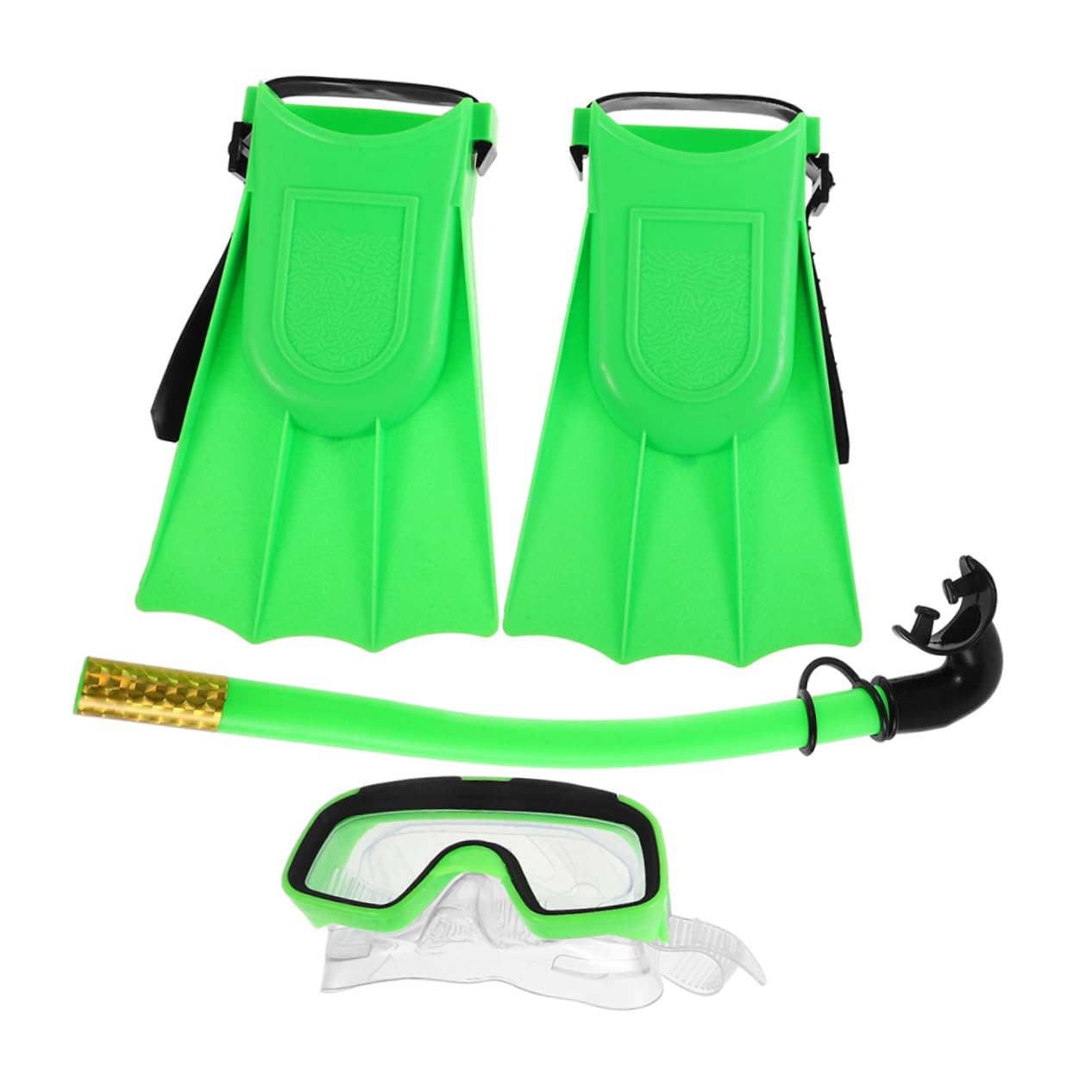 Anneome 1Set Diving Equipment Set Snorkeling Gear with Fog Goggles Snorkel Swim Flippers Youth Snorkeling Swimming Activities Comfortable Fit for Shoe