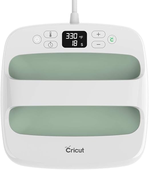 Cricut EasyPress 2 Heat Press Machine (9 in x 9 in), Ideal for T-Shirts, Tote Bags, Pillows, Aprons & More, Precise Temperature Control, Features Insulated Safety Base & Auto-Off, Mint