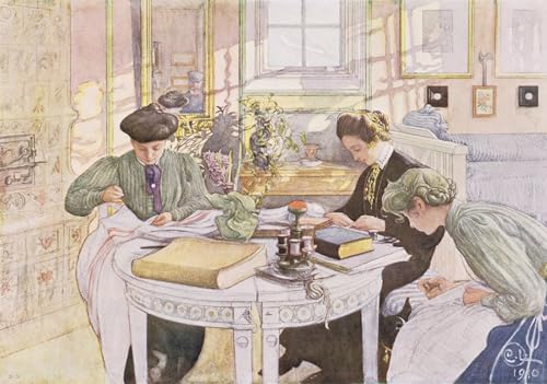 Imagen de lienzo SERENDIPITP cuadro pintura de Carl Larsson decoraciones del hogar 60x90cm