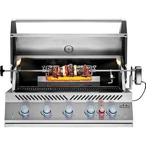 Napoleon Built-In 700 Series 38-inch Natural Gas Grill Head with Infrared Rear Burner - BIG38RBNSS-1-5 Main Burners, Infrared Rear Burner, Stainless Steel, Included Rotisserie Kit Napoleon Built In 700 Series 38 inch Natural Gas Grill Head with Infrared Rear Burner BIG38RBNSS 1 5 Main Burners Infrared Rear Burner Stainless Steel Included Rotisserie Kit