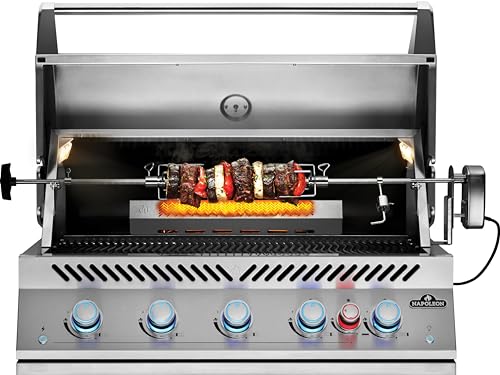 Napoleon-Built-In-700-Series-38-inch-Natural-Gas-Grill-Head-with-Infrared-Rear-Burner-BIG38RBNSS-1-5-Main-Burners-Infrared-Rear-Burner-Stainless-Steel-Included-Rotisserie-Kit Napoleon Built In 700 Series 38 inch Natural Gas Grill Head with Infrared Rear Burner BIG38RBNSS 1 5 Main Burners Infrared Rear Burner Stainless Steel Included Rotisserie Kit
