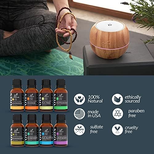 Art Naturals Essential Oil Diffuser and Top 8 Essential Oil Set