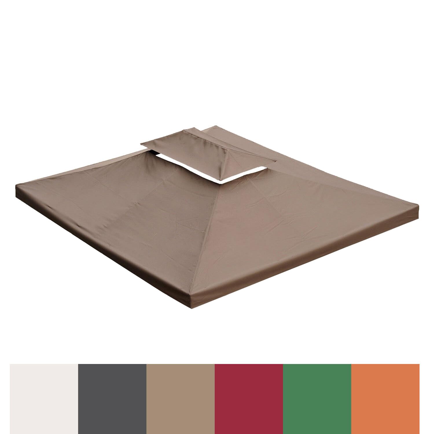 WASSERDICHT Ersatzdach 3x4m Dach 340g für Pavillon Kaminabzug Pavillondach PVC (Bordeaux #46)