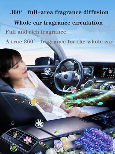 Image of 4pcs Butterfly and Flower Car Air Fresheners Vent Clips with Fragrance Pads Car Fresheners Cute Car Air Conditioner Vent Charm Interior Decor Accessories Gift (Butterfly and Flower, B)
