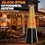 DWVO Outdoor Pyramid Patio Heater, Portable Propane or Gas Heater Torch with Quartz Flame Tube 42,000–48,000 BTU, Waterproof Cover, and Auto Shut-Off for Backyard, Garden, Terrace, Bar, Black